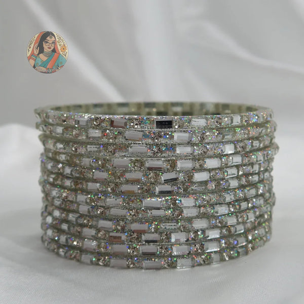 ’Chandni’ Sparkle Glass Bangle Set