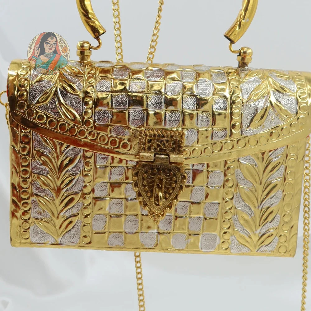 Checkered - Metal Handbag