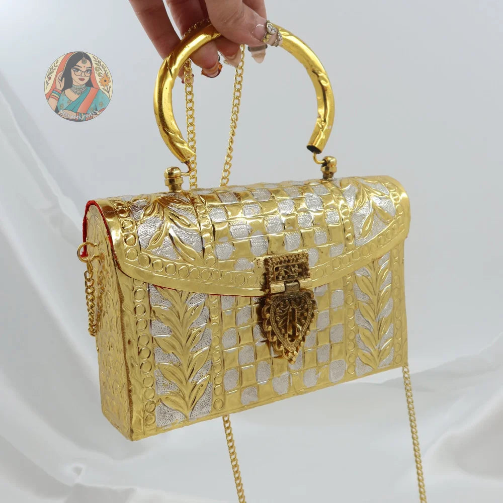 Checkered - Metal Handbag