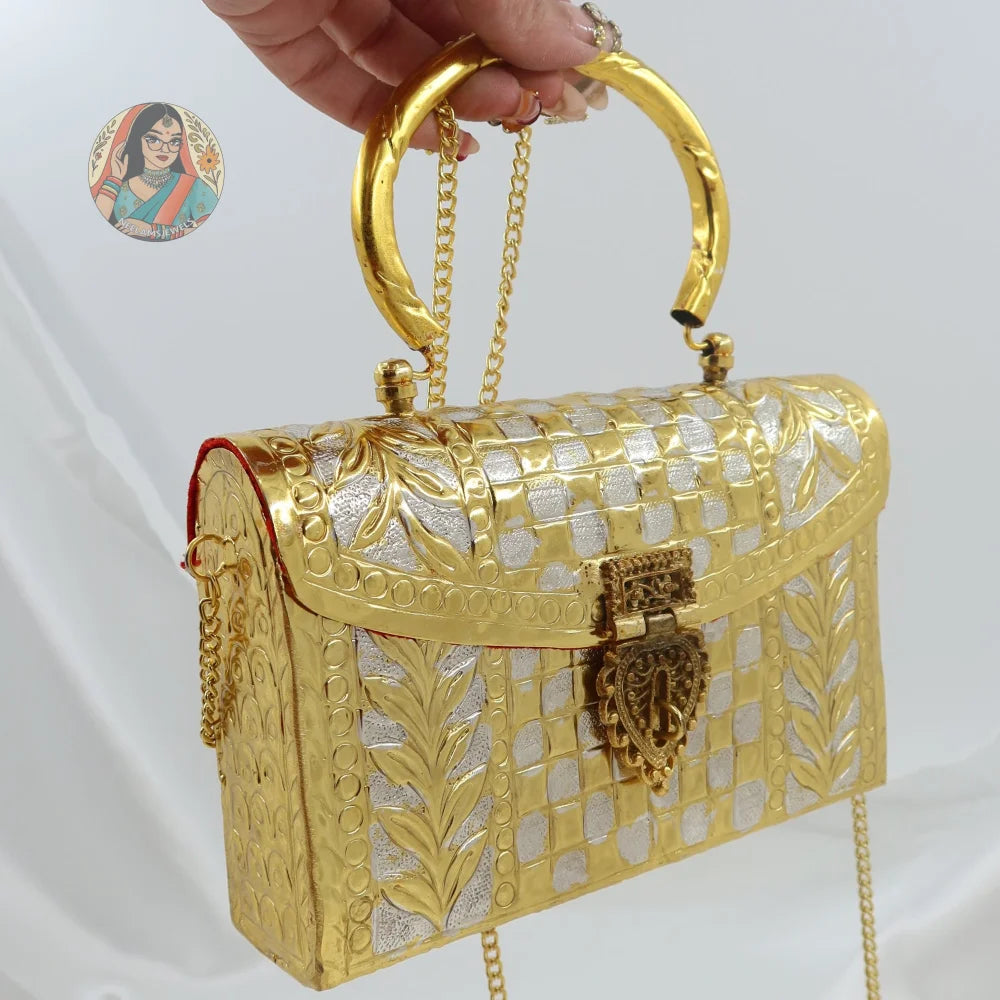 Checkered - Metal Handbag
