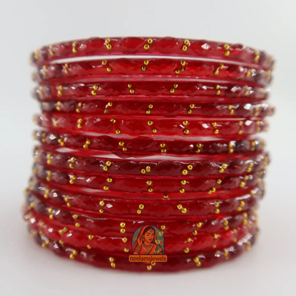 ’Cherry’ Glass Bangle Set