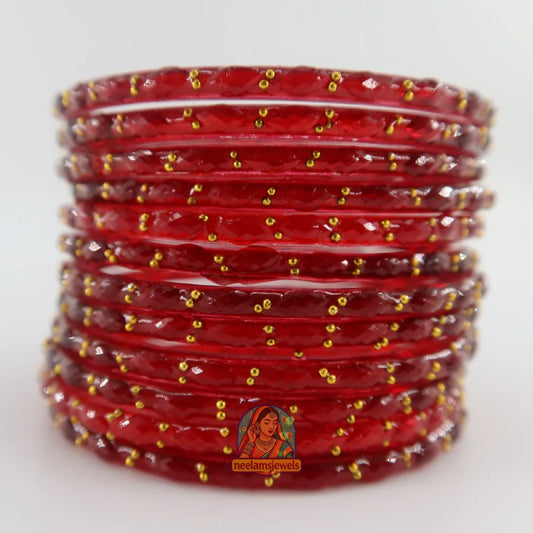 ’Cherry’ Glass Bangle Set