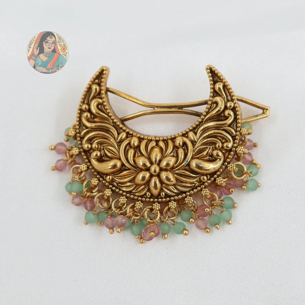 Chhaya - Panjabi Gold Hair Pin - E