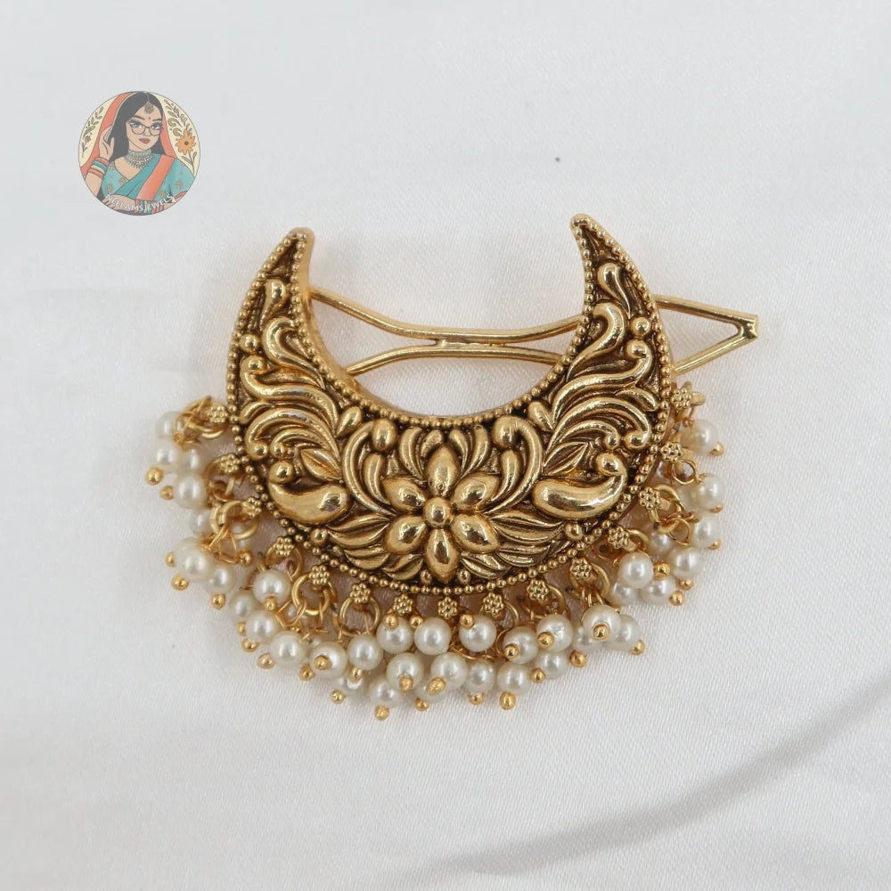 Chhaya - Panjabi Gold Hair Pin - F