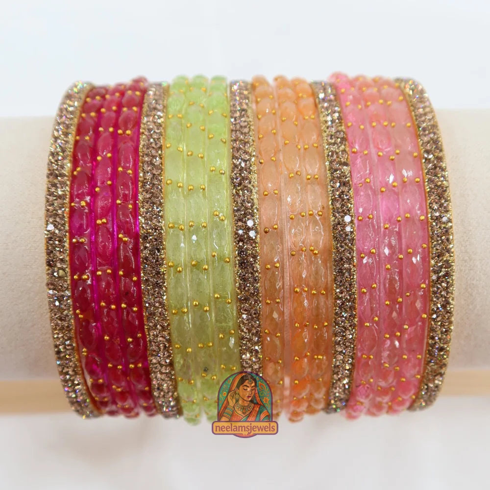 Choti Si Baat - Raindrop Glass Bangle Set 2.6