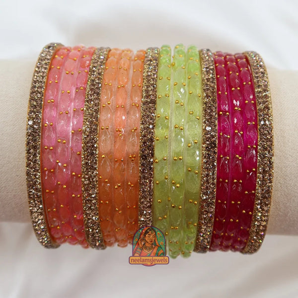 Choti Si Baat - Raindrop Glass Bangle Set 2.2