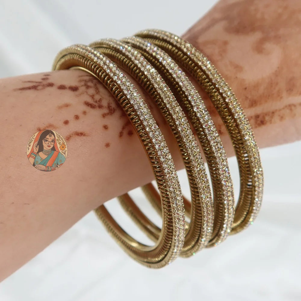 Chunky Mehndi Sparkle Bangles (4)