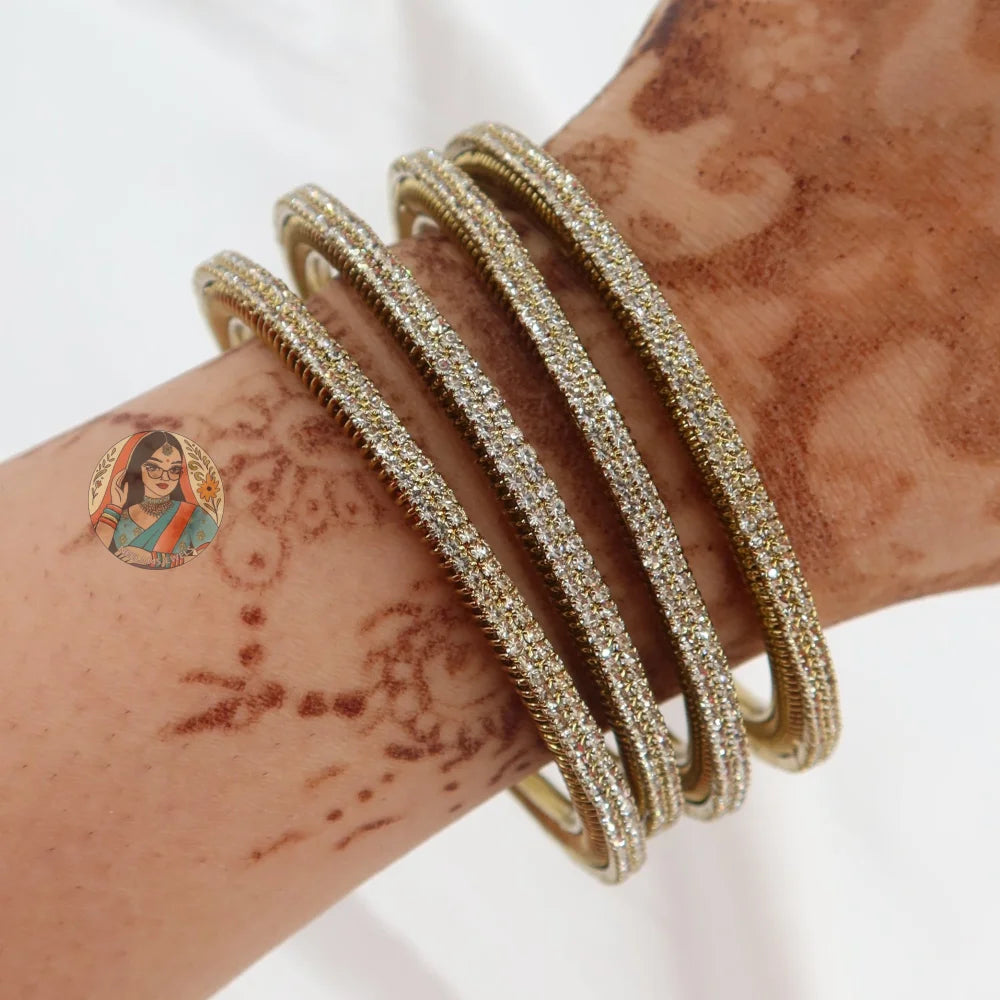 Chunky Mehndi Sparkle Bangles (4)