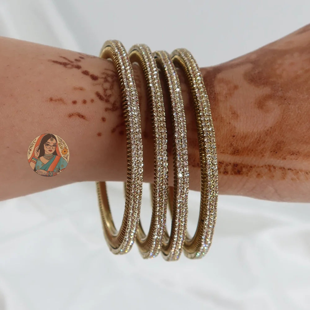 Chunky Mehndi Sparkle Bangles (4)