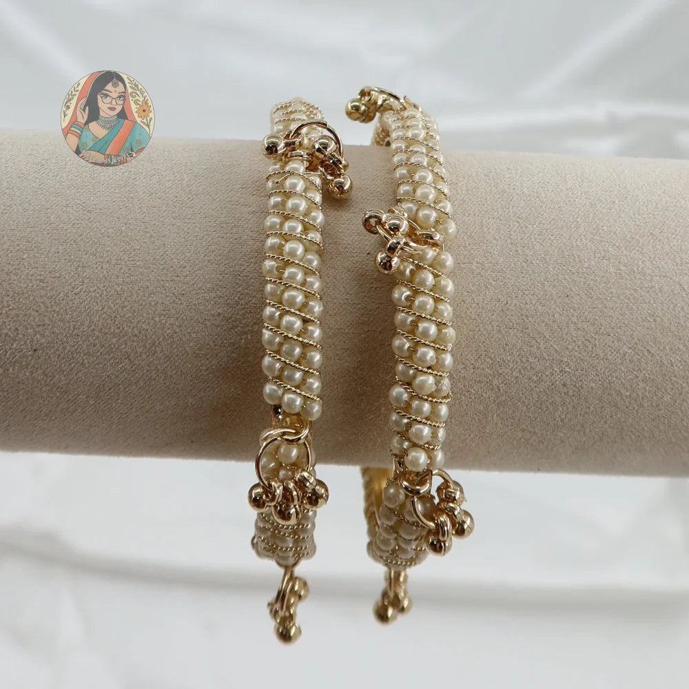 Chunky Pearl Ghungroo Bangles (2)