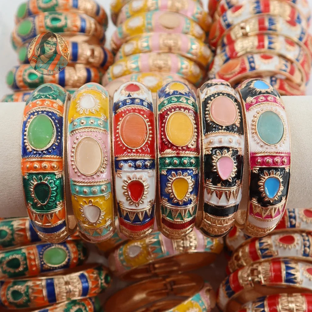 Chunky Rani Kada - Enamel Bangle (Multi)