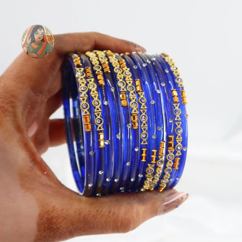 ’Dark Blue’ Mehwish Glass Bangle Set