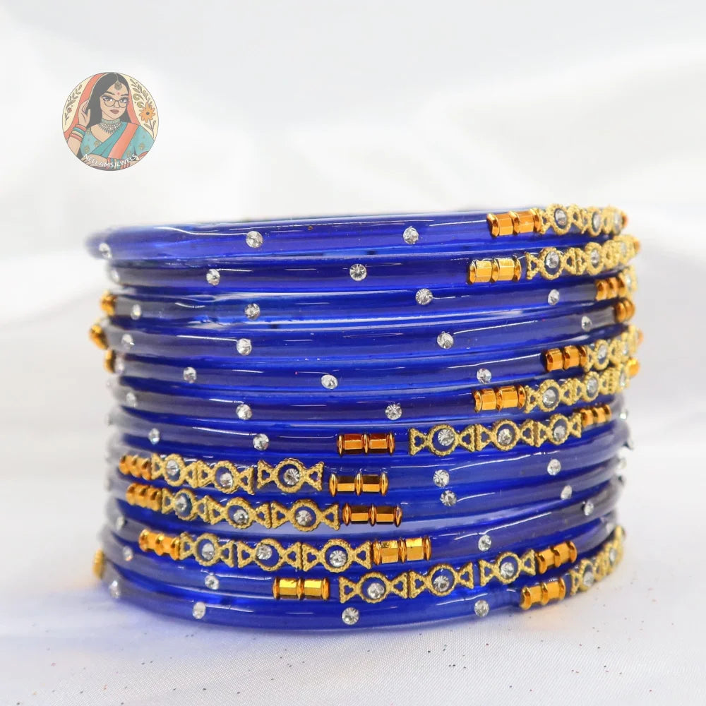 ’Dark Blue’ Mehwish Glass Bangle Set
