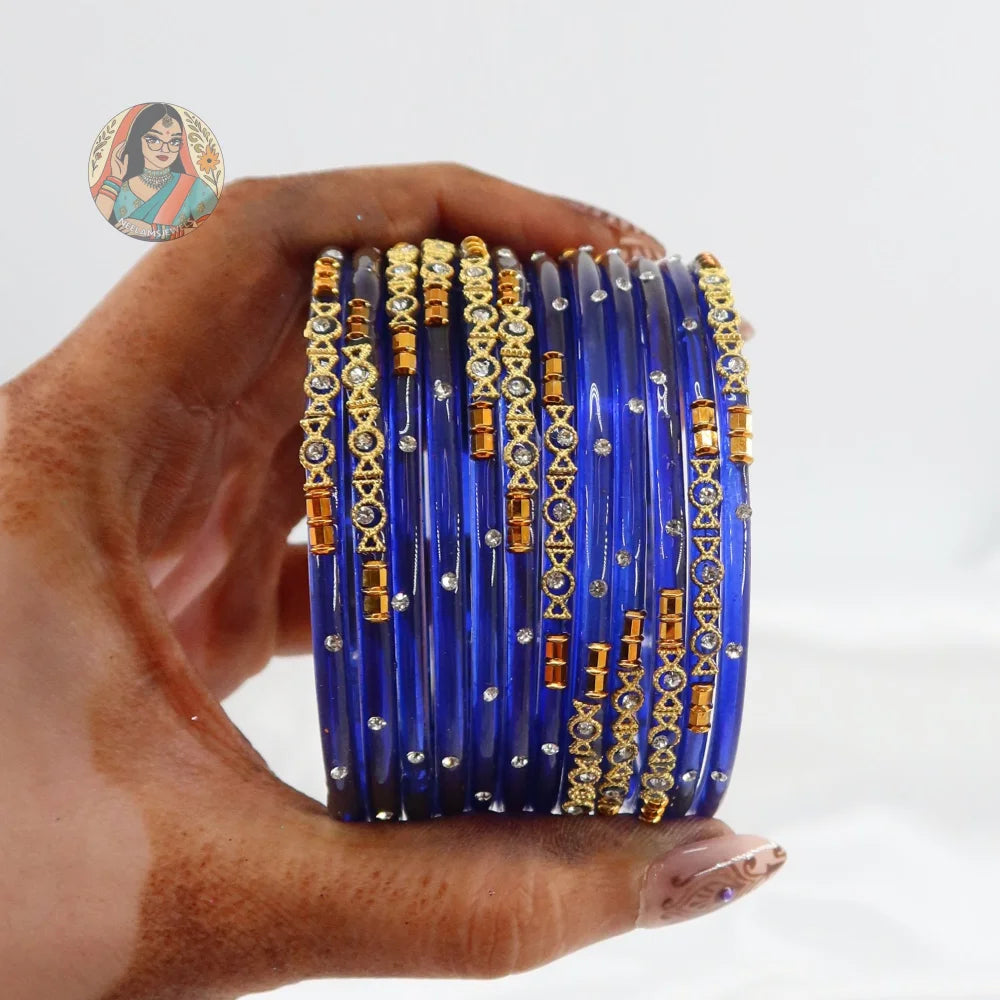 ’Dark Blue’ Mehwish Glass Bangle Set