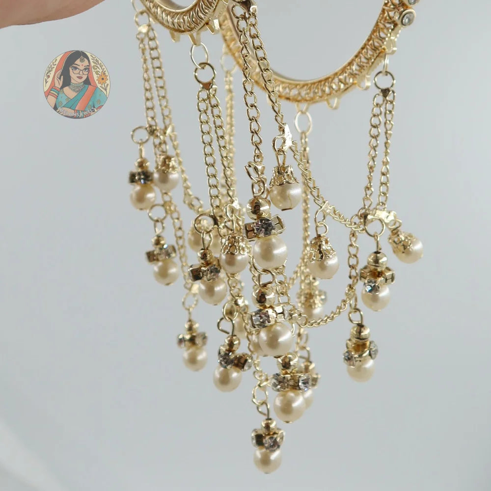 Deepika Golden 3-Chain Connected Bangle