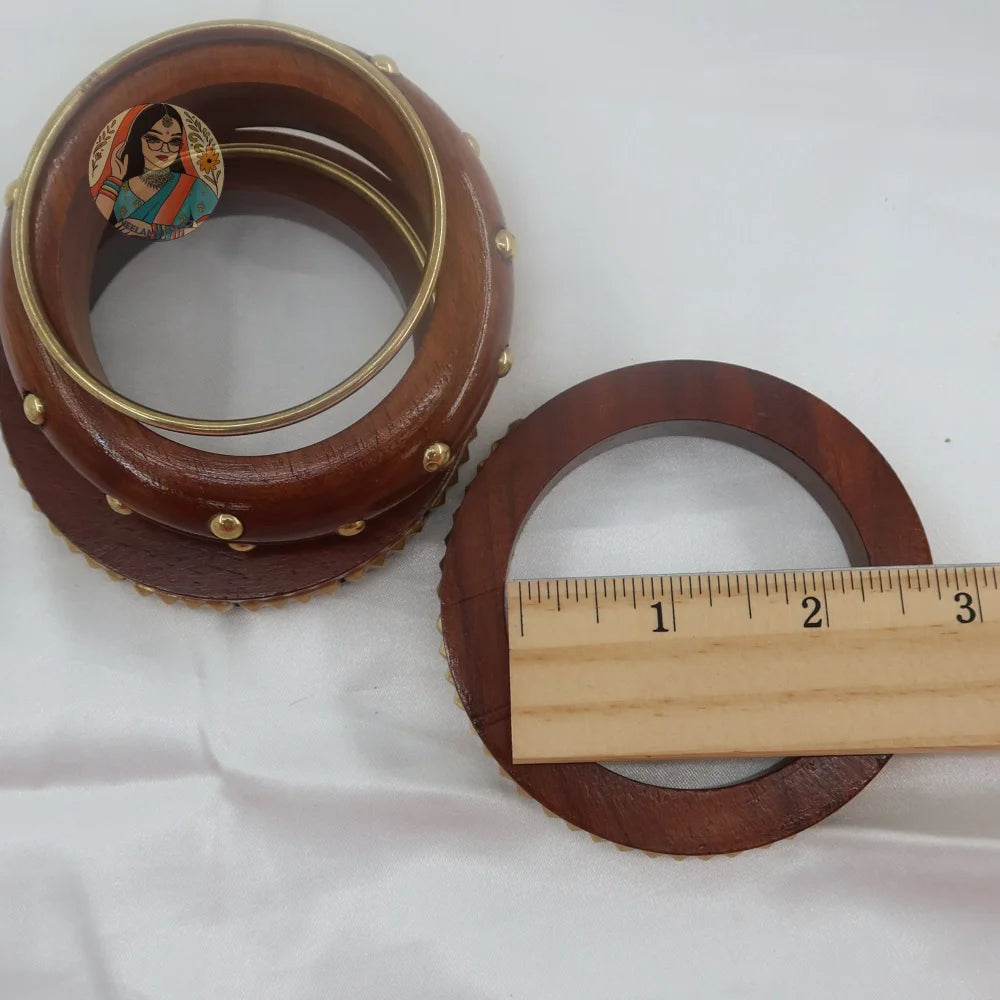 Deepti Wooden Bangle Stack
