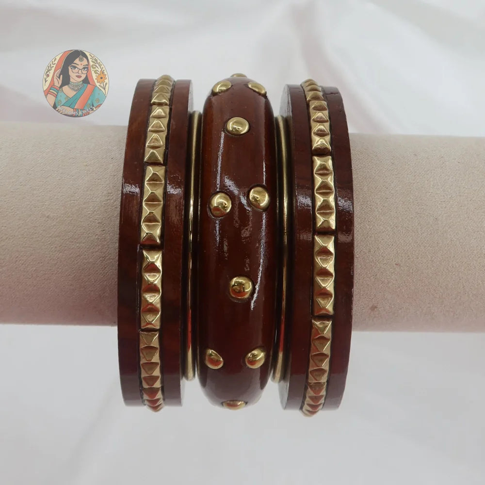 Deepti Wooden Bangle Stack
