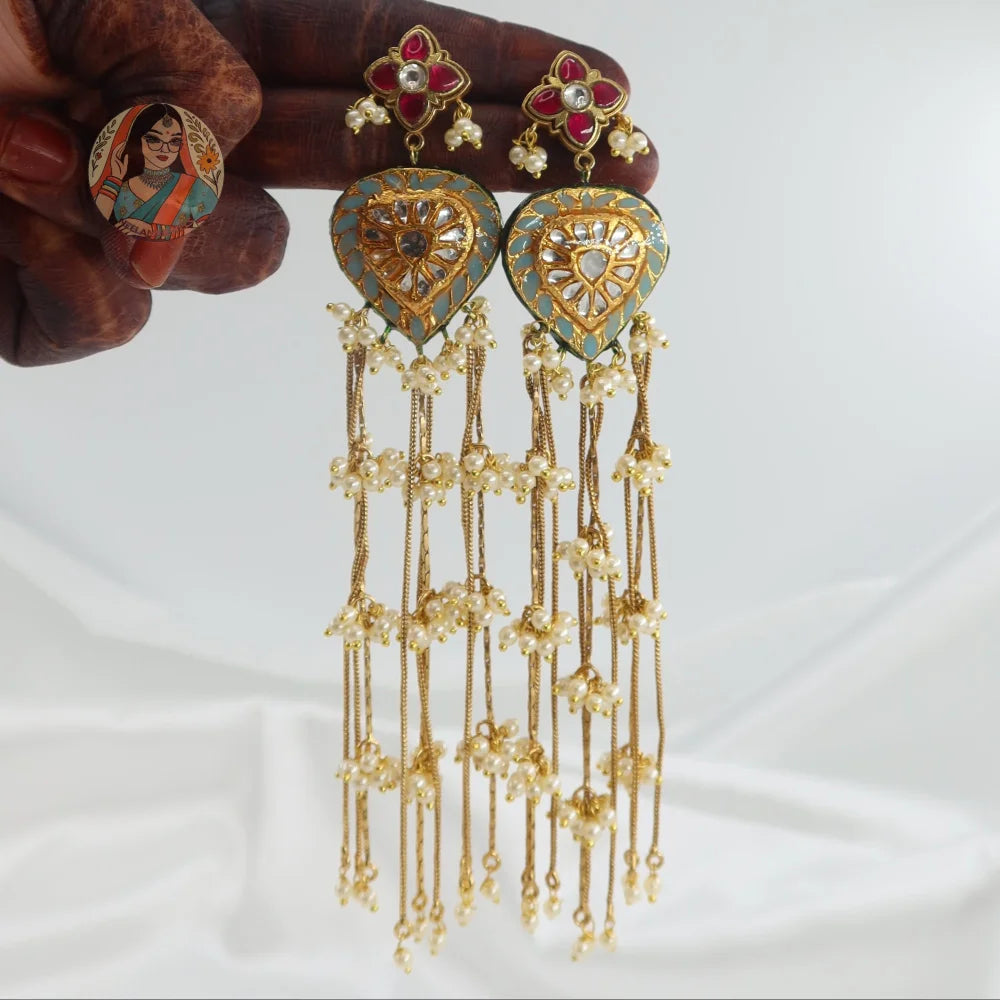 Dil Gold Earrings - A