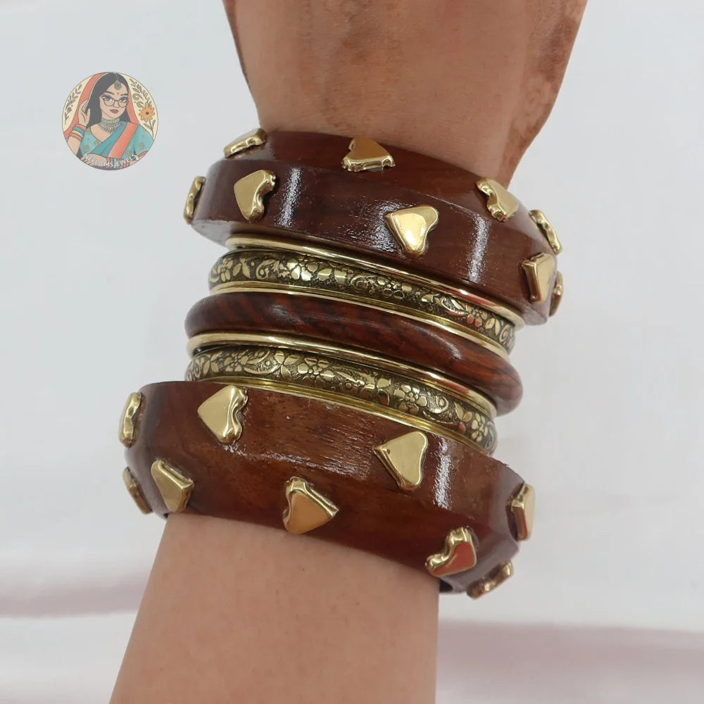 Dillagi Wooden Bangle Stack