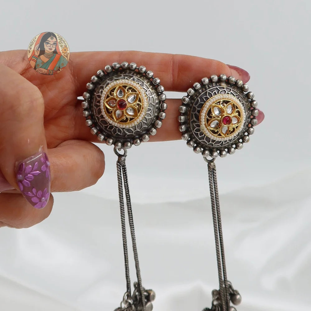 Dipali Silver Earrings