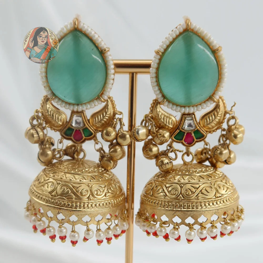 Disha Kashmiri Gold Earrings - D