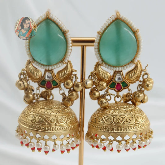 Disha Kashmiri Gold Earrings - D