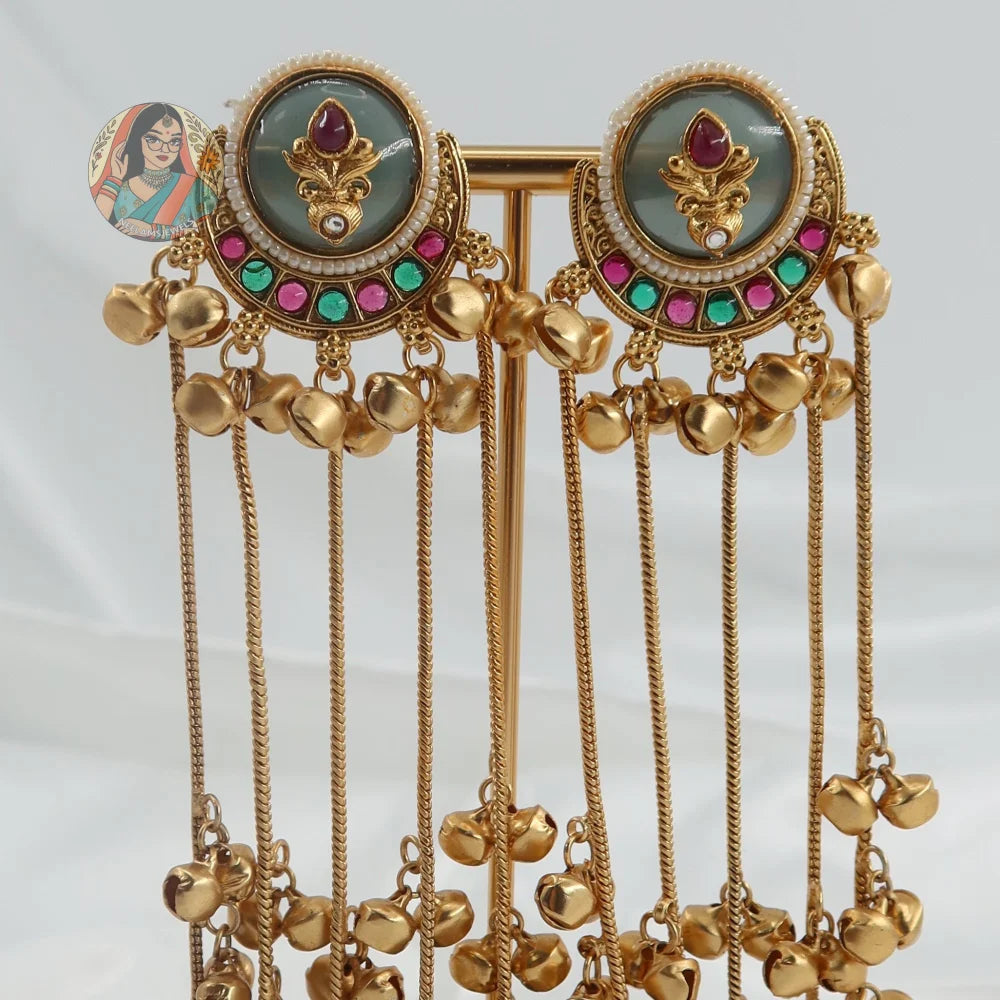 Divya Kashmiri Gold Earrings