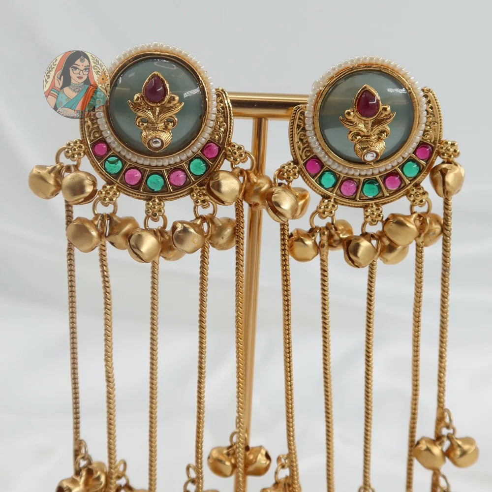 Divya Kashmiri Gold Earrings