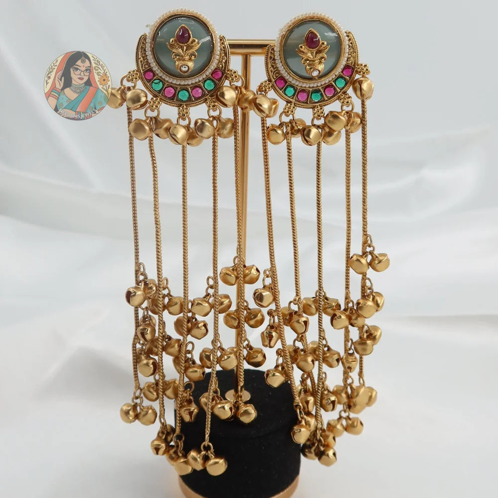 Divya Kashmiri Gold Earrings