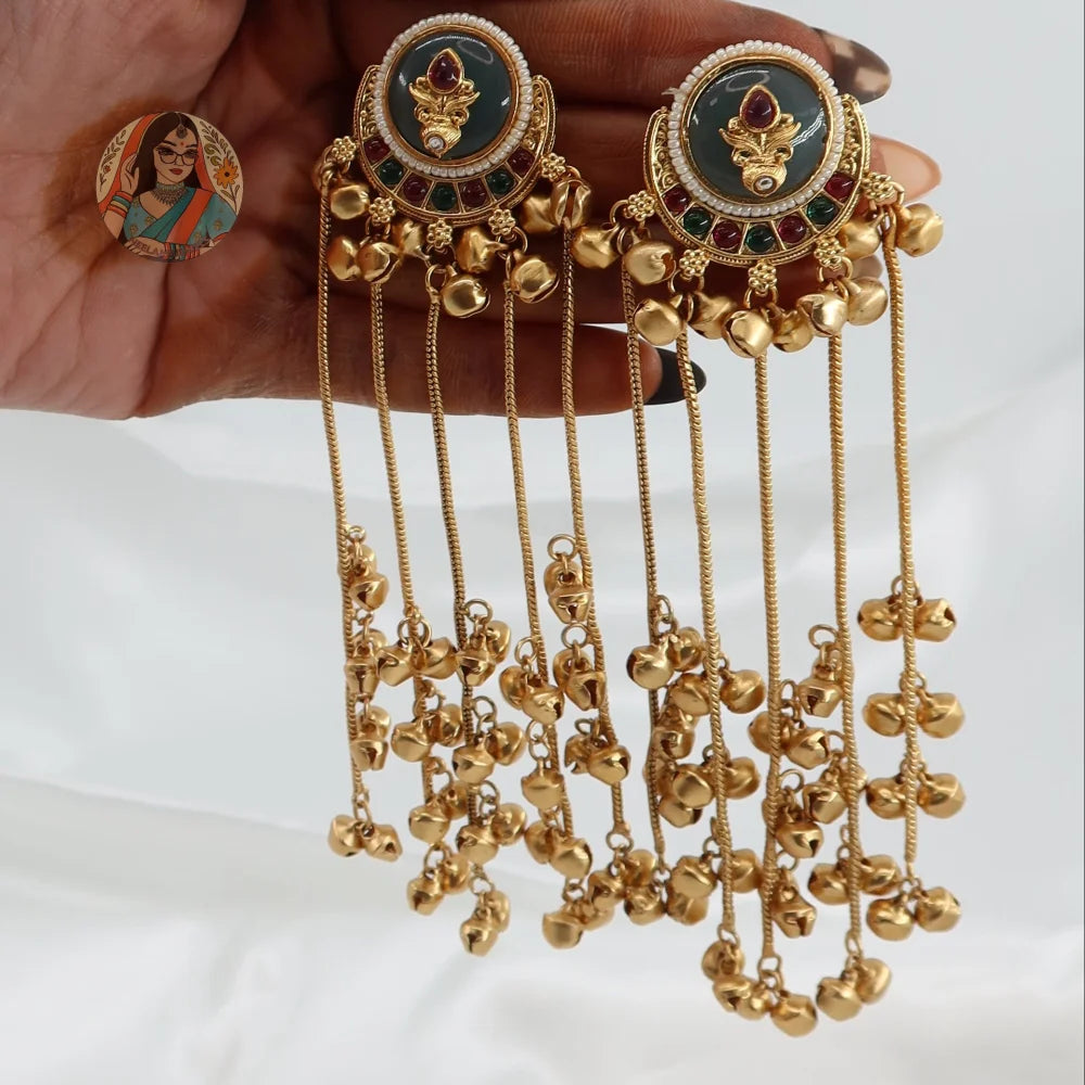 Divya Kashmiri Gold Earrings