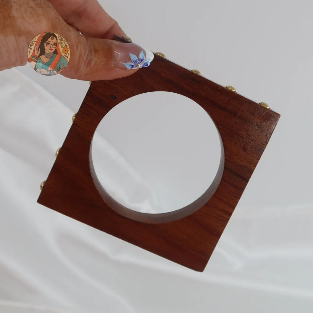 Divya Square Wooden Bangle