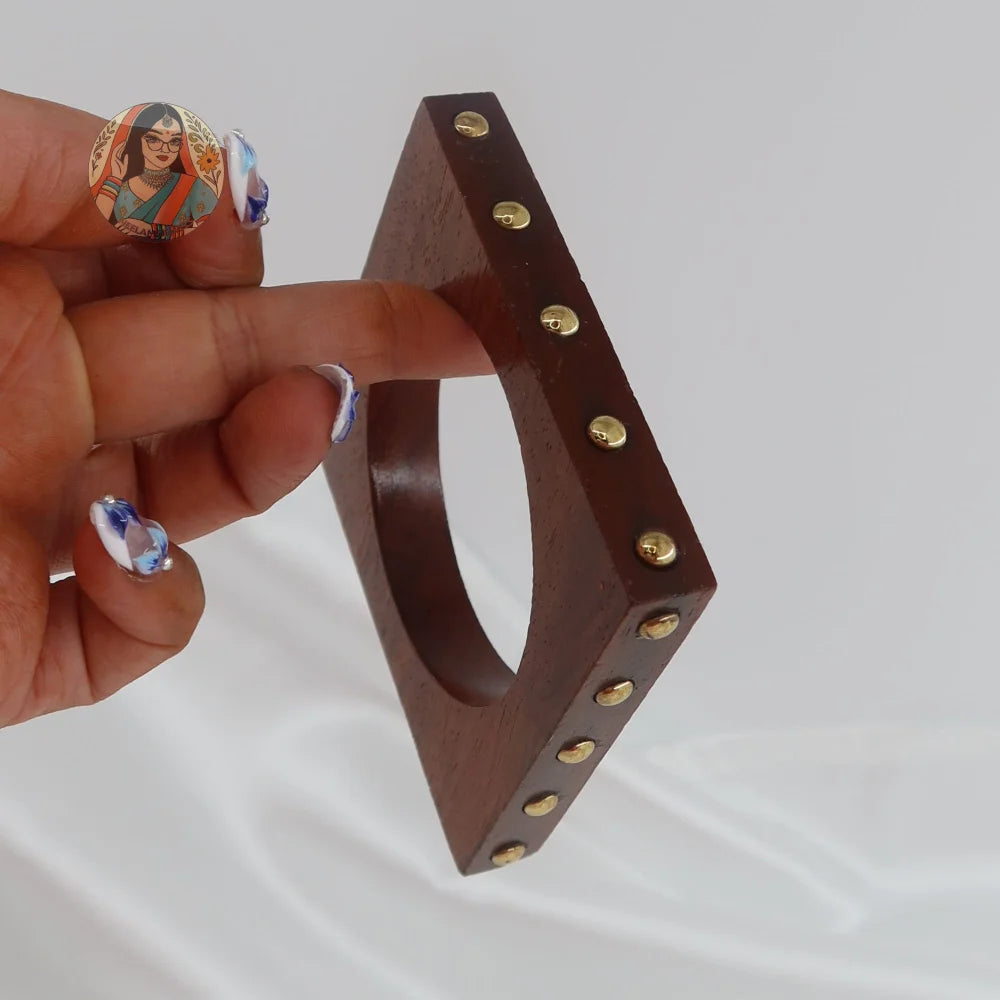 Divya Square Wooden Bangle