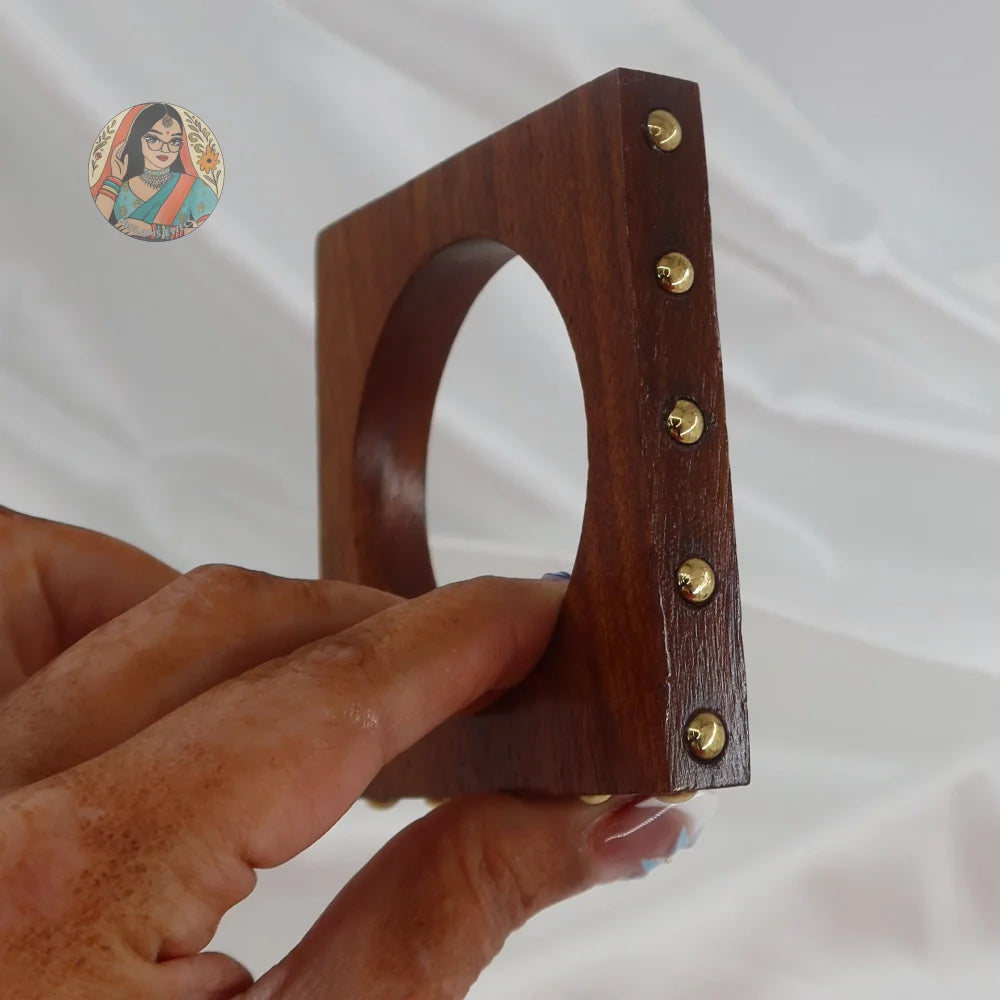 Divya Square Wooden Bangle