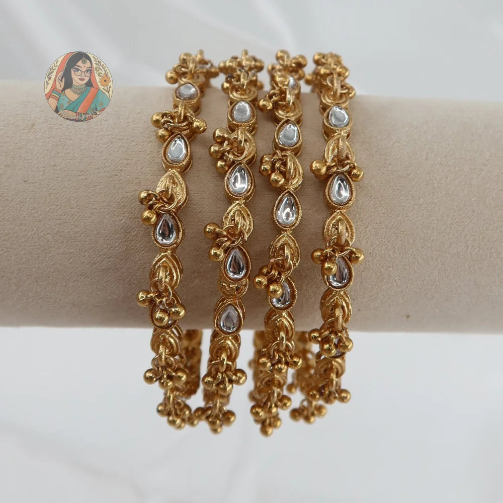 Diya Ghungroo Mini Bangle Set