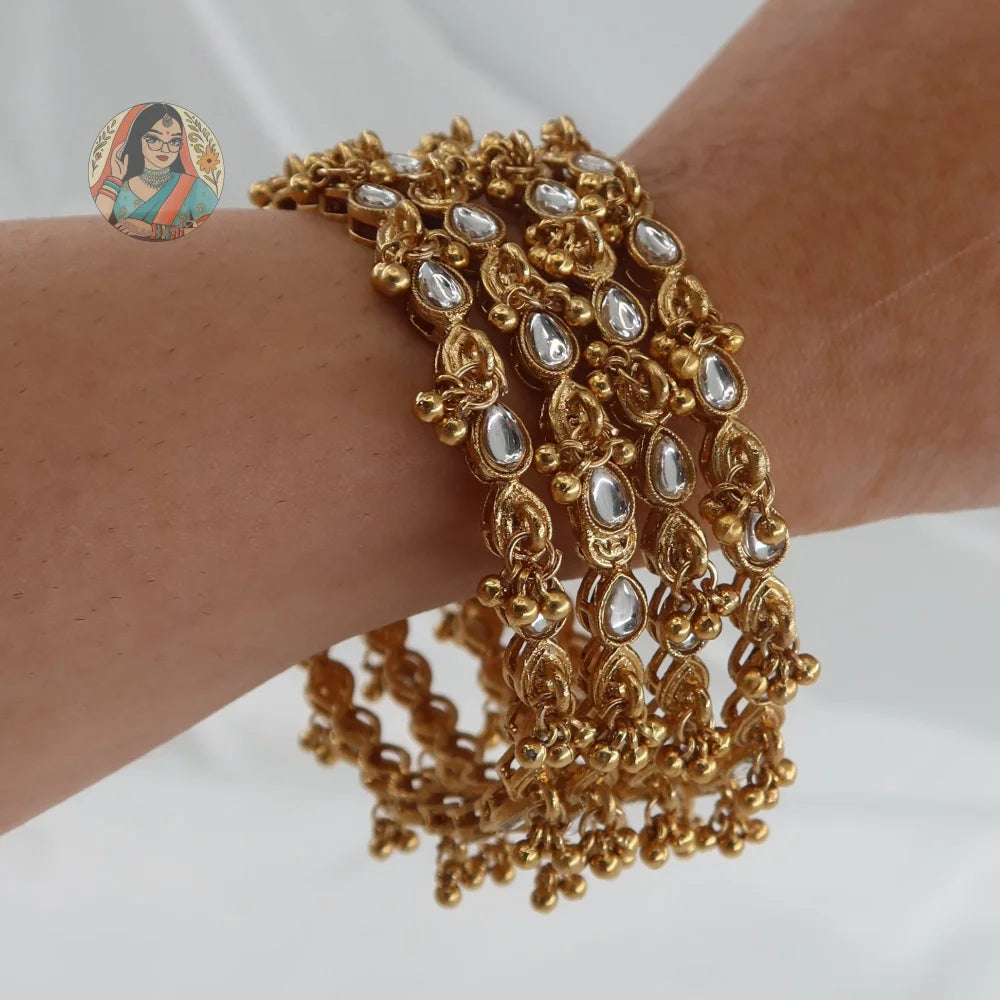 Diya Ghungroo Mini Bangle Set