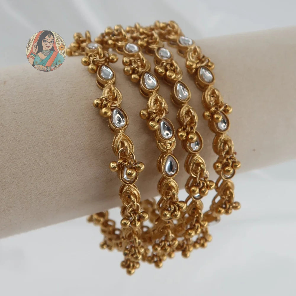 Diya Ghungroo Mini Bangle Set