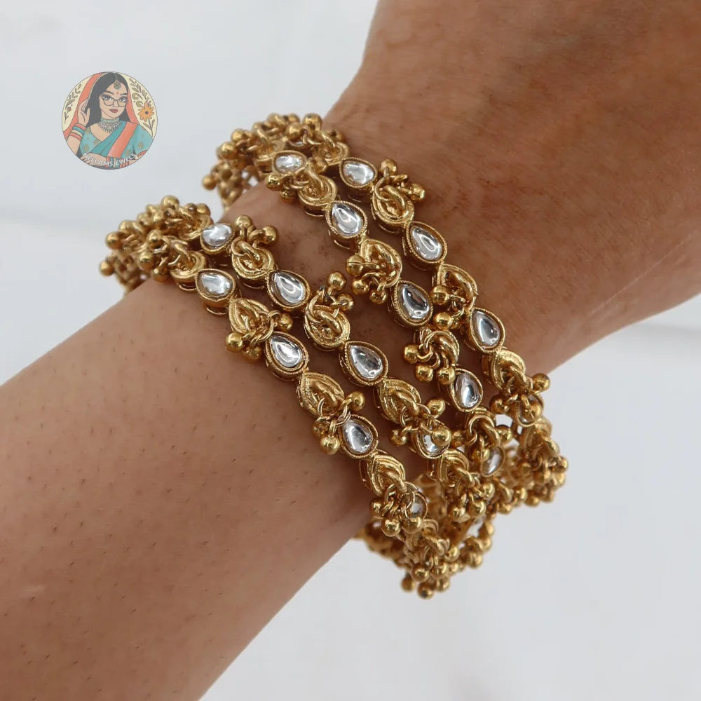 Diya Ghungroo Mini Bangle Set