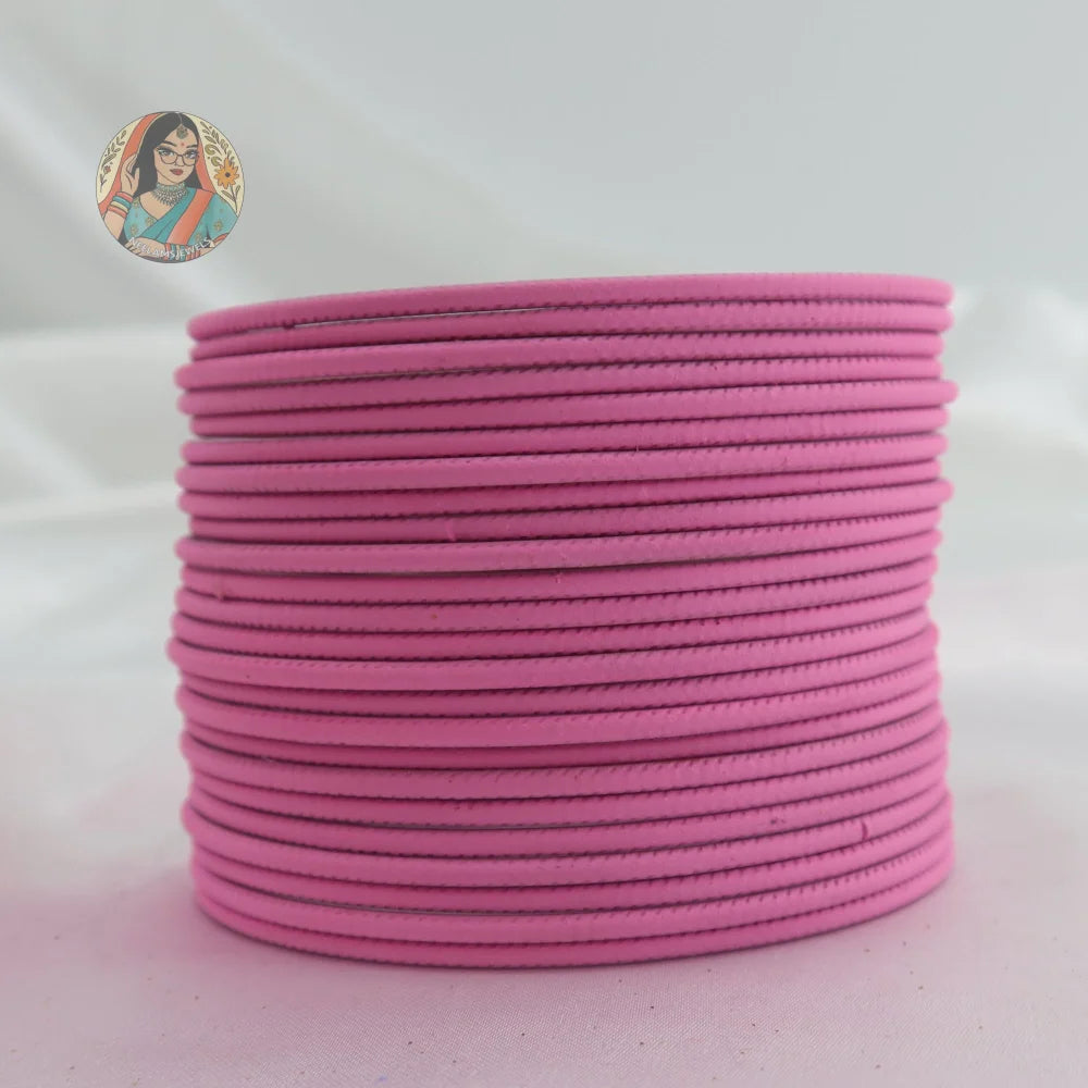 ’Dusty Rose’ Plain Matte Bangle Set