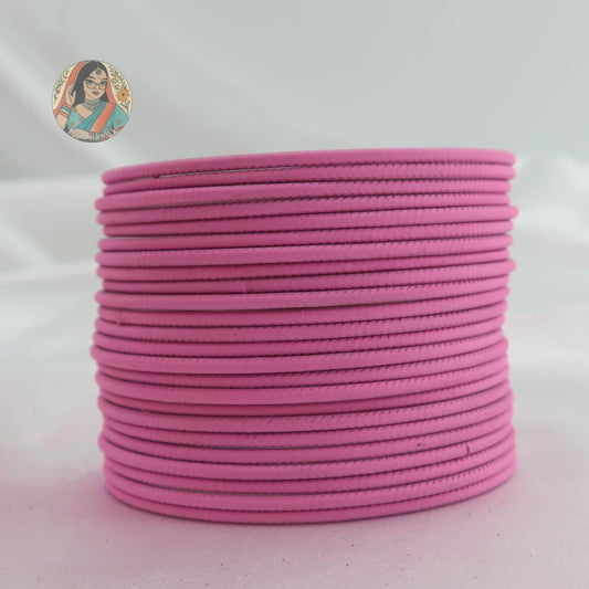 ’Dusty Rose’ Plain Matte Bangle Set