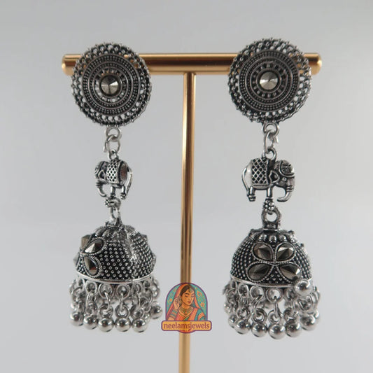 Elephant Charm Jhumkas