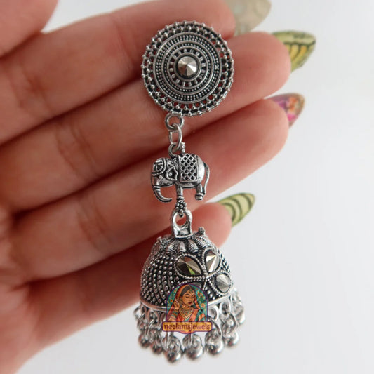 Elephant Charm Jhumkas