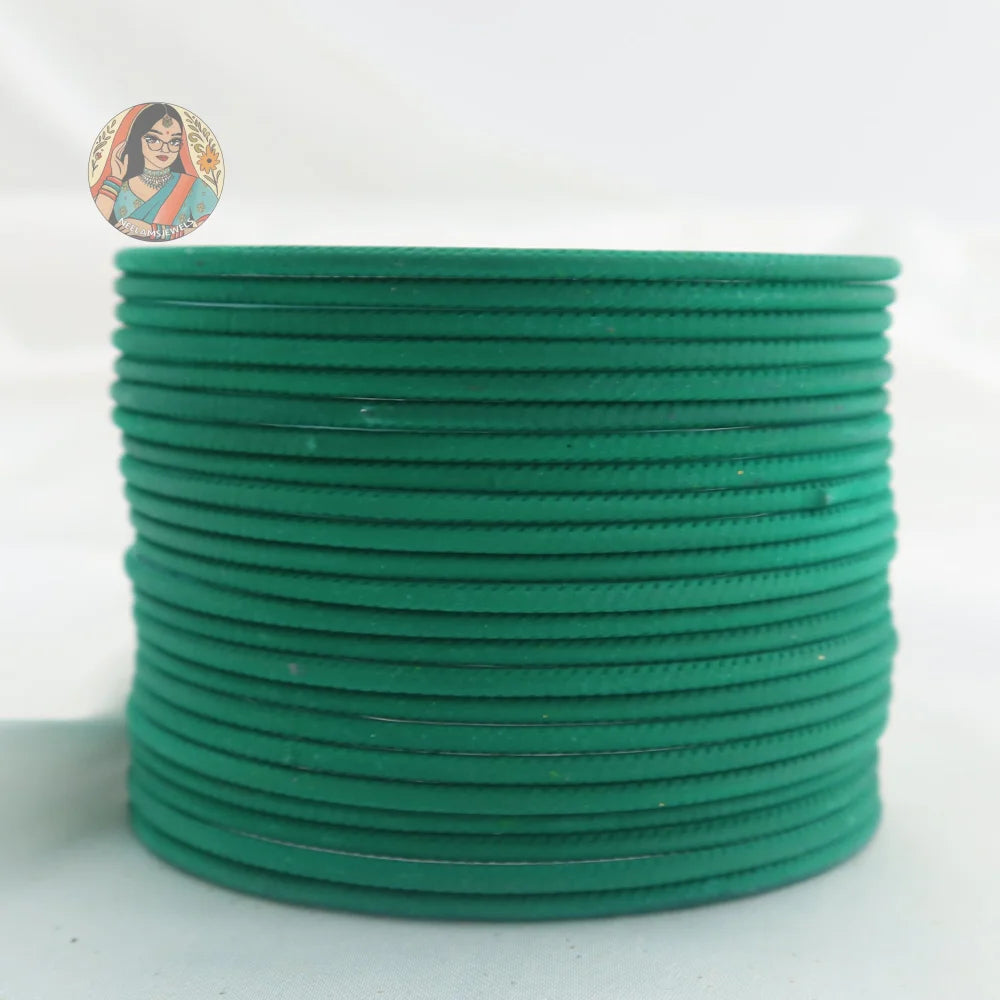 ’Emerald’ Plain Matte Bangle Set