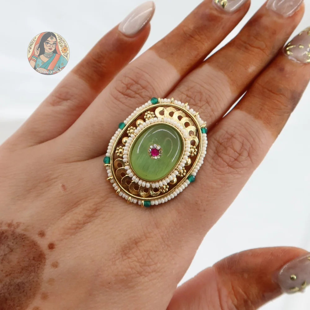 Fairoz Ring - Green Apple