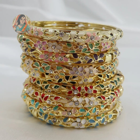 Floral Meenakari Cutout Bangle