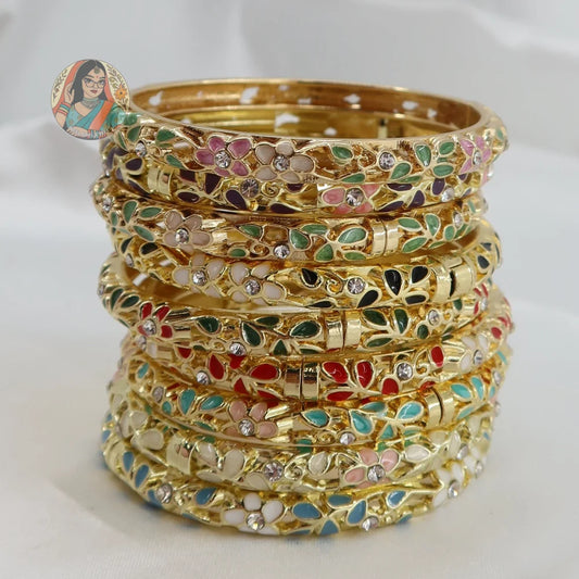 Floral Meenakari Cutout Bangle