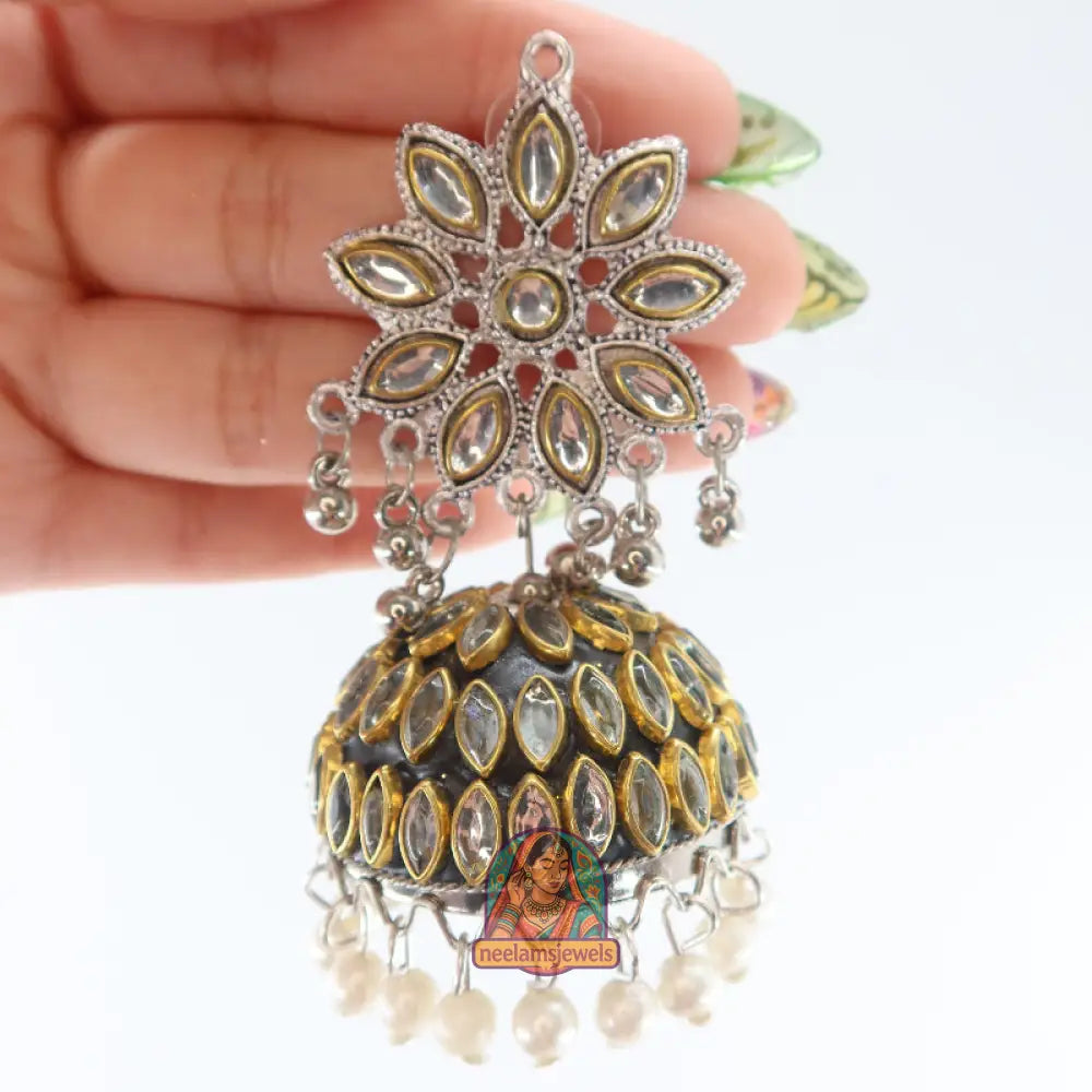 Flowers Pearl Jhumka