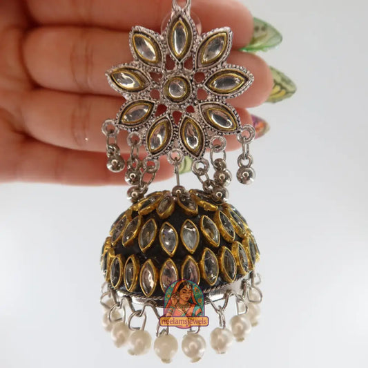 Flowers Pearl Jhumka