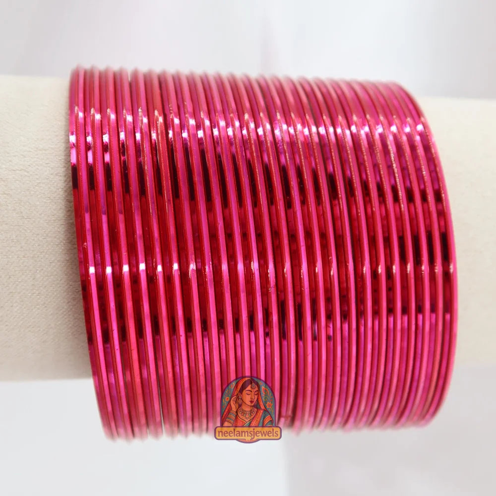 ’Fuchsia’ Metallic Bangle Set