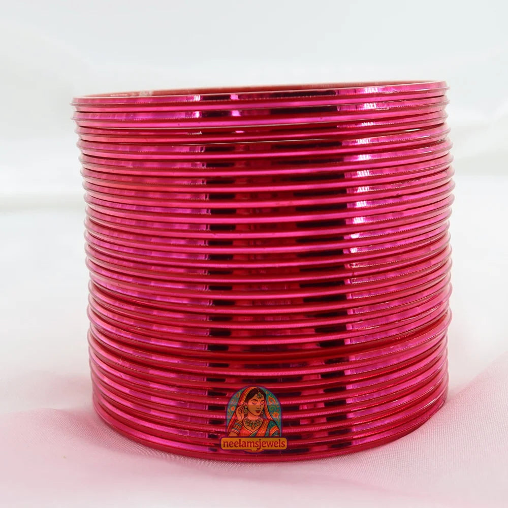 ’Fuchsia’ Metallic Bangle Set