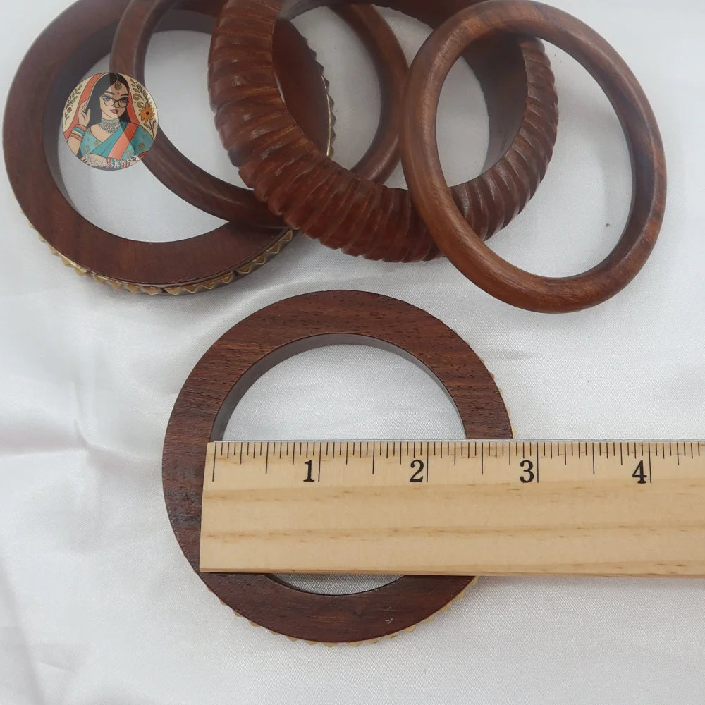 Gauri Wooden Bangle Stack